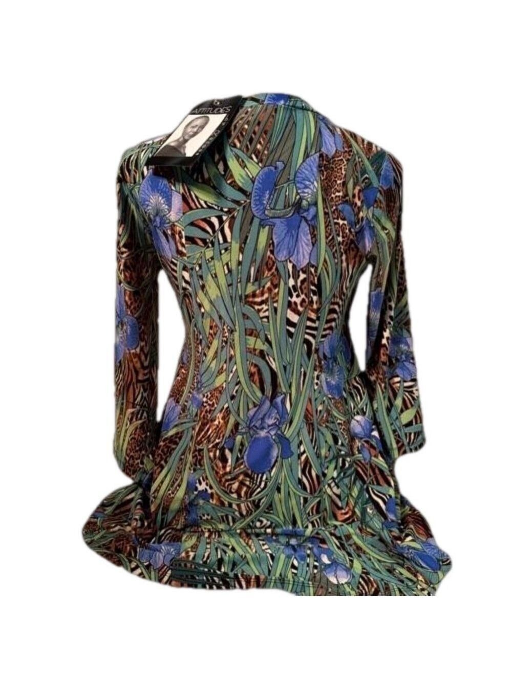 Attitudes by Renee Como Jersey Printed Godet Tunic w/ Pockets. New.
Size XS. - Picture 3 of 14